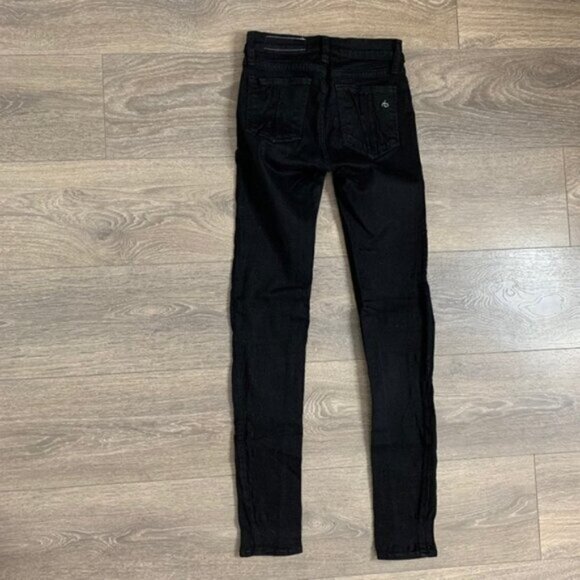 Rag & Bone Legging Skinny Jeans Blackout Denim Mid rise Stretch Size 25 - Picture 9 of 16